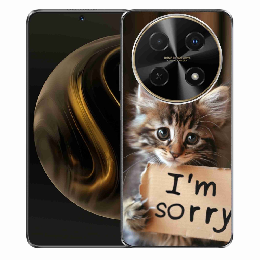 Gelový kryt mmCase na Huawei Nova 12i - kočíčí omluva