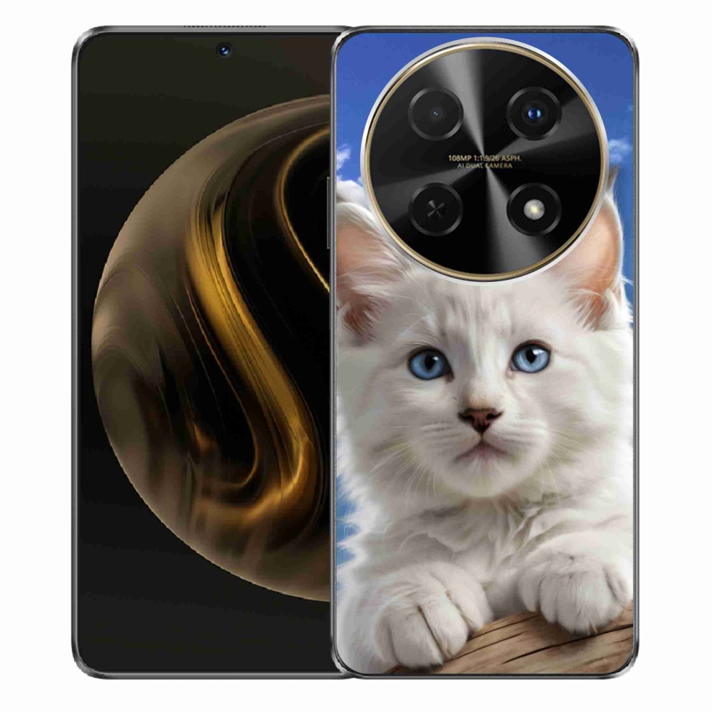 Gelový kryt mmCase na Huawei Nova 12i - kotě a oblaka
