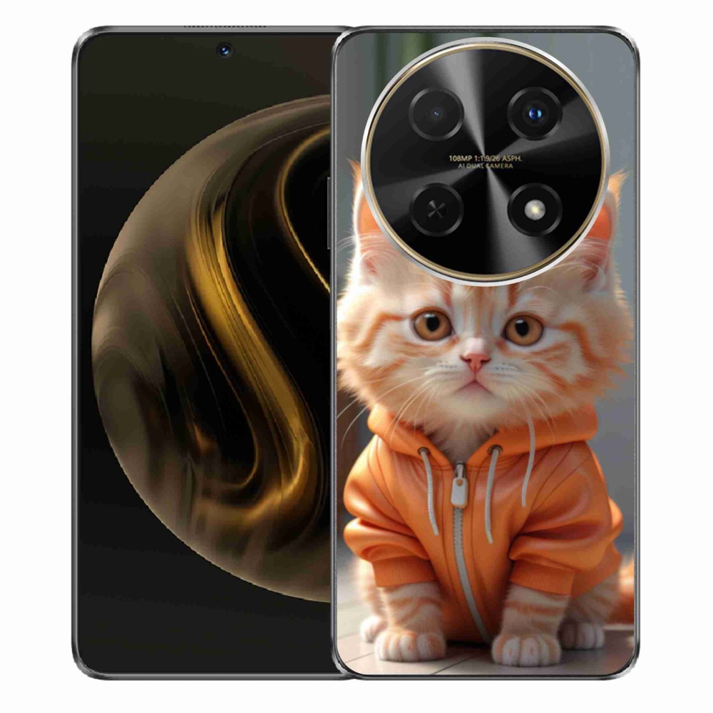 Gelový kryt mmCase na Huawei Nova 12i - kotě v mikině