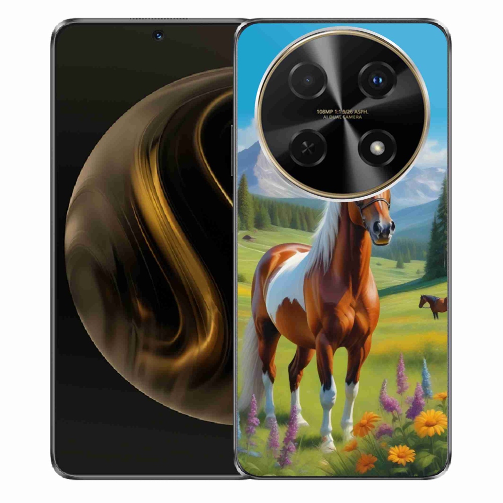 Gelový kryt mmCase na Huawei Nova 12i - kůň na louce