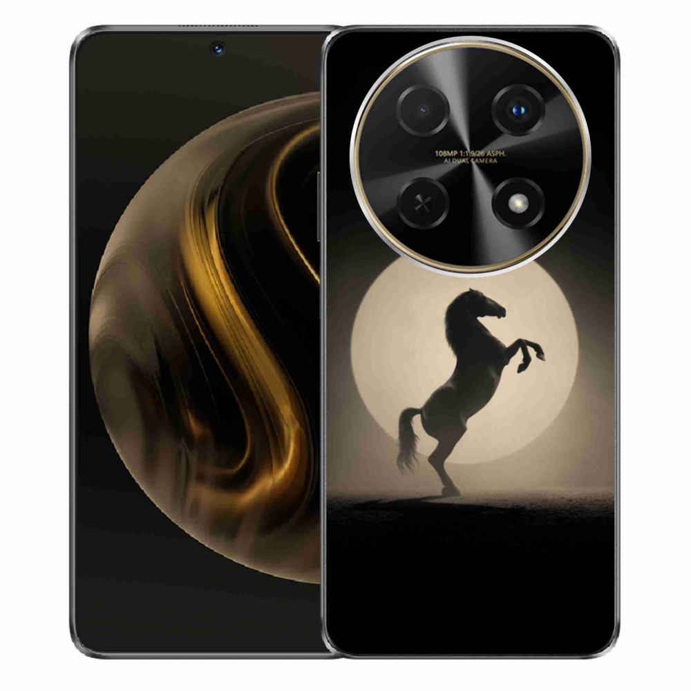 Gelový kryt mmCase na Huawei Nova 12i - kůň v siluetě