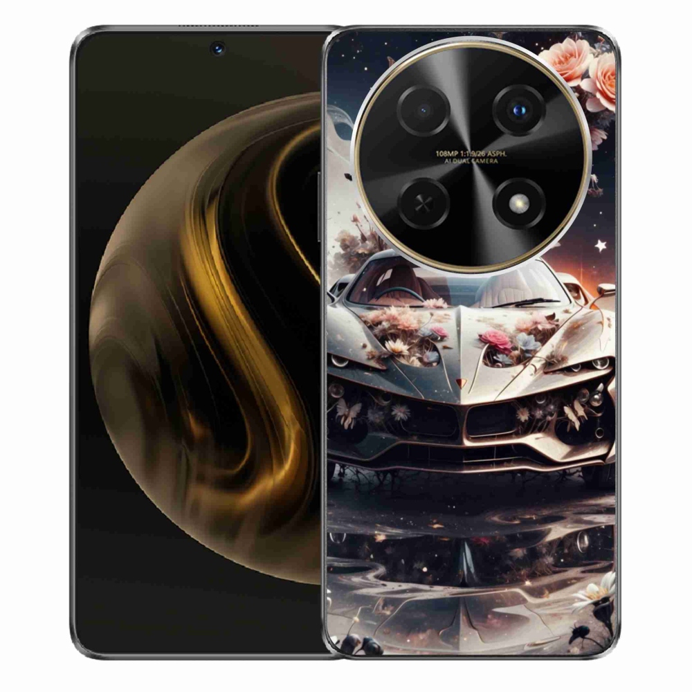 Gelový kryt mmCase na Huawei Nova 12i - květinový sportovní vůz