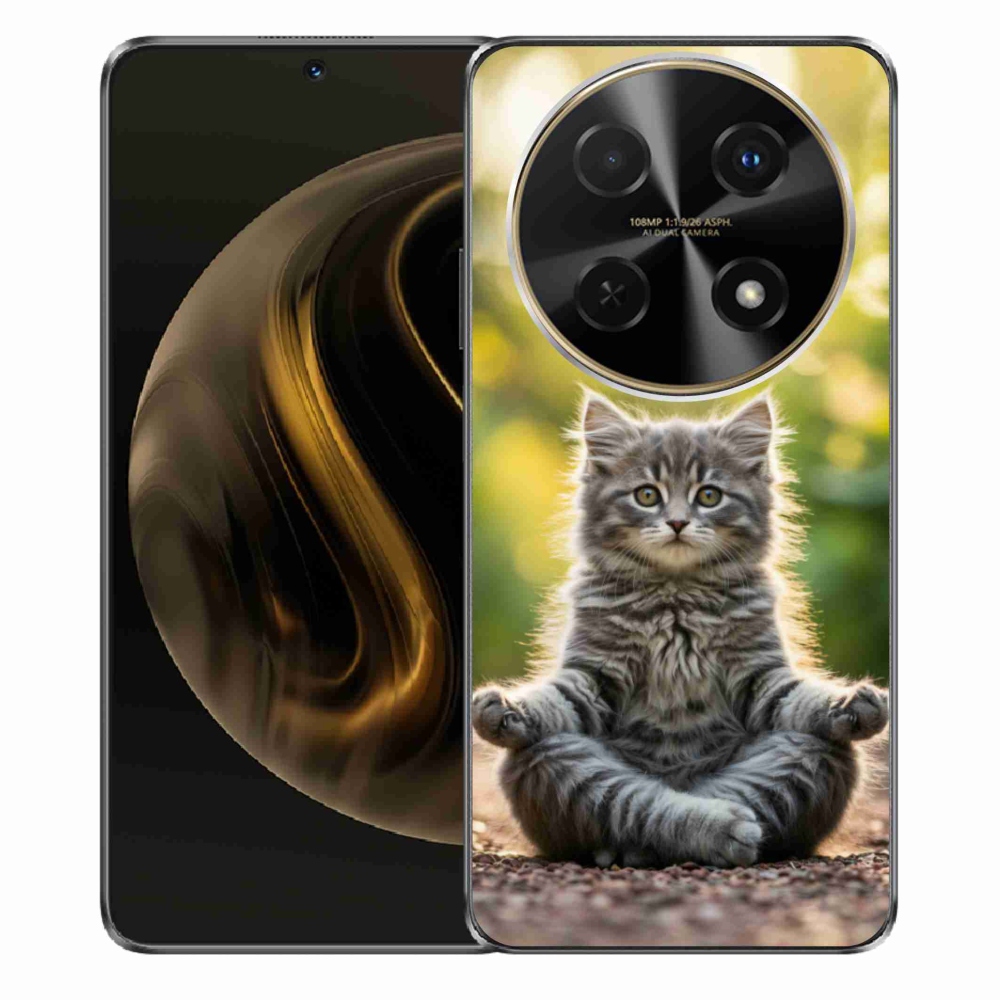 Gelový kryt mmCase na Huawei Nova 12i - meditující kotě