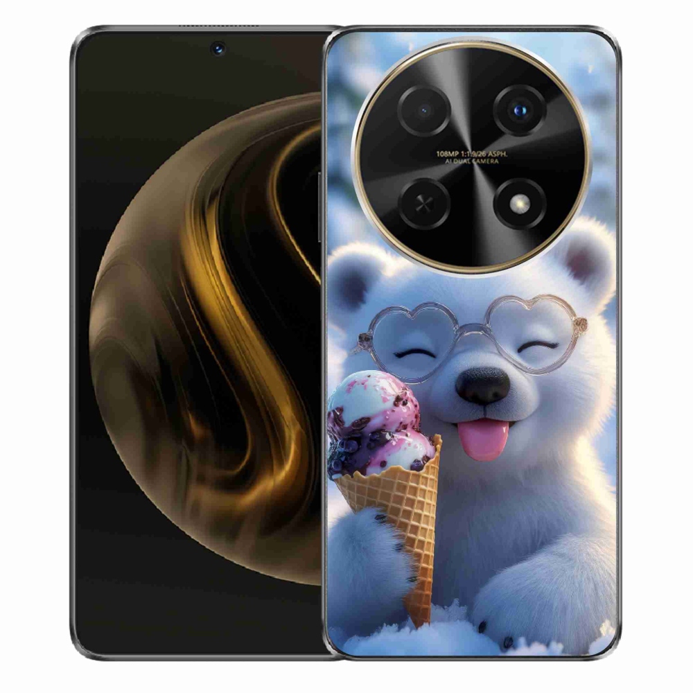 Gelový kryt mmCase na Huawei Nova 12i - medvídek se zmrzlinou