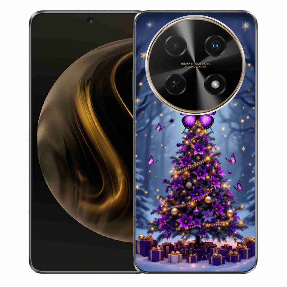 Gelový kryt mmCase na Huawei Nova 12i - motýlí vánoční stromek