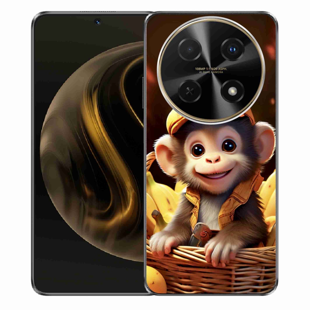 Gelový kryt mmCase na Huawei Nova 12i - opice v košíku