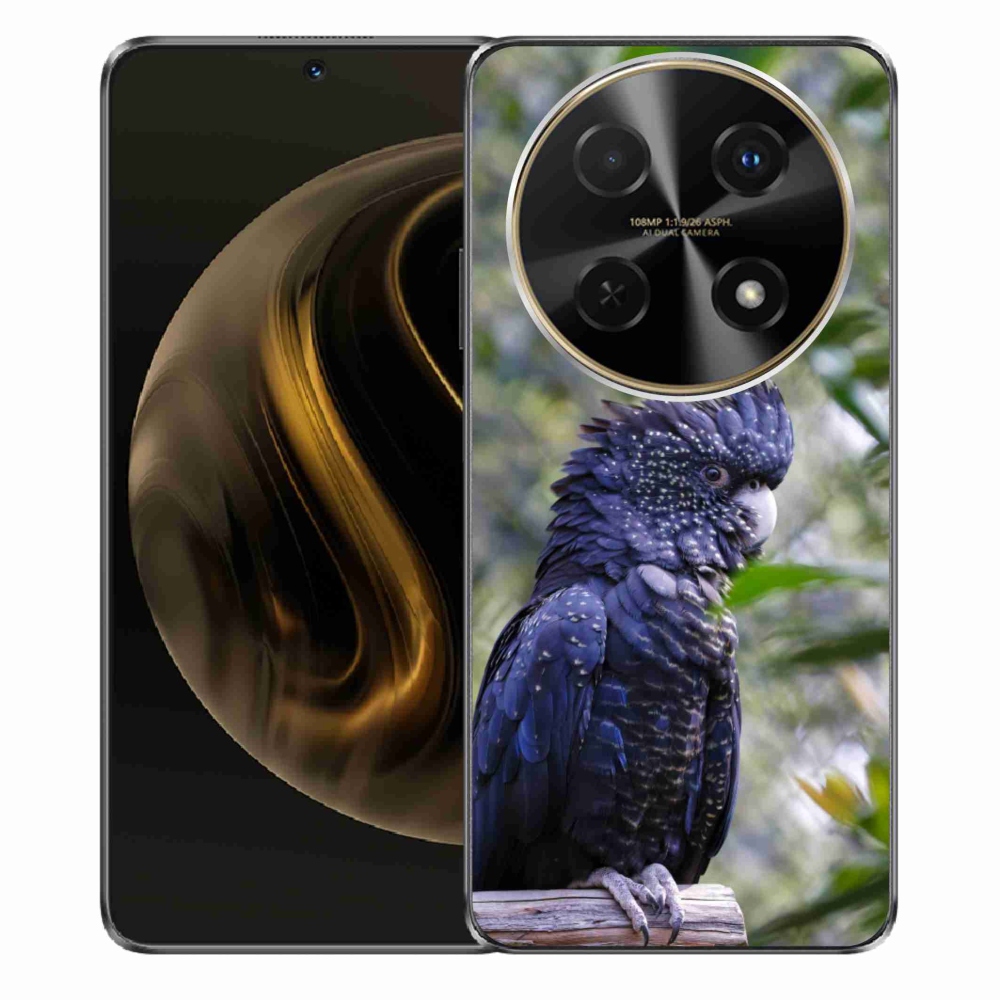 Gelový kryt mmCase na Huawei Nova 12i - papoušek kakadu černý