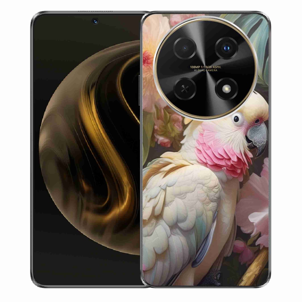 Gelový kryt mmCase na Huawei Nova 12i - papoušek kakadu růžový 2