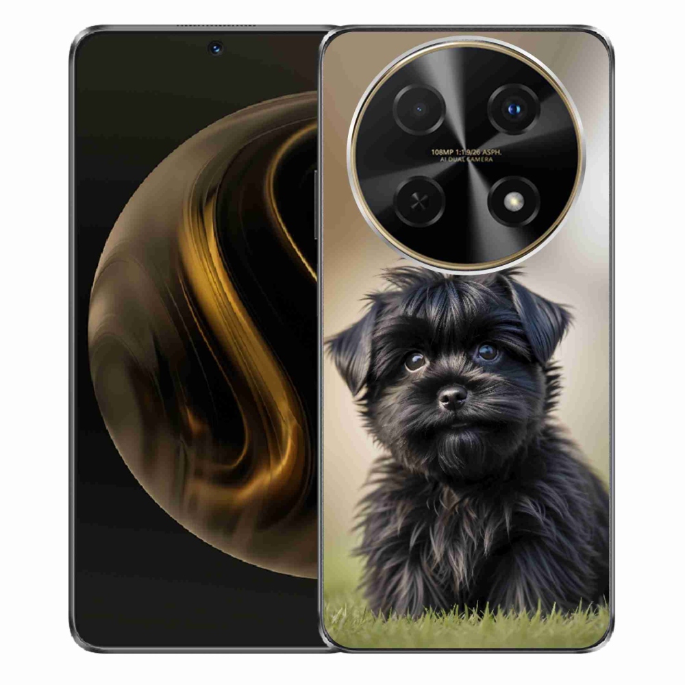 Gelový kryt mmCase na Huawei Nova 12i - roztomilý černý pejsek