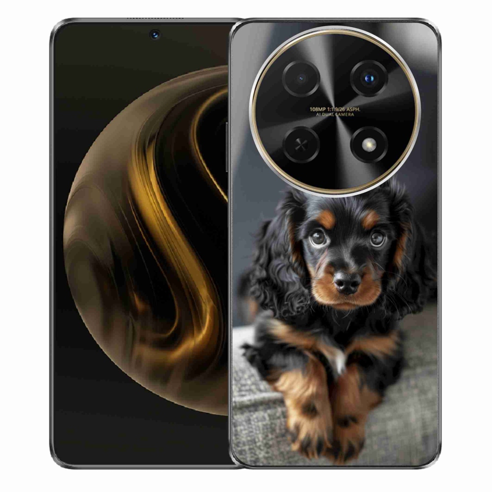 Gelový kryt mmCase na Huawei Nova 12i - roztomilý dlouhosrstý jezevčík