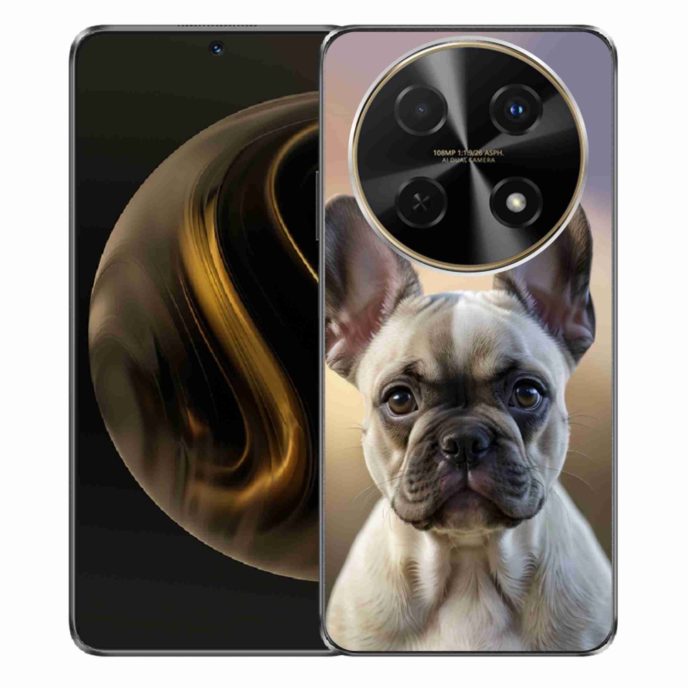 Gelový kryt mmCase na Huawei Nova 12i - roztomilý francouzský buldoček