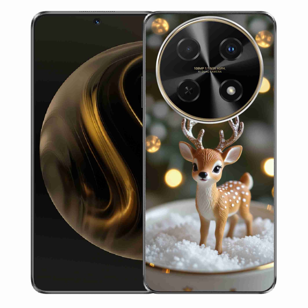 Gelový kryt mmCase na Huawei Nova 12i - roztomilý vánoční jelen