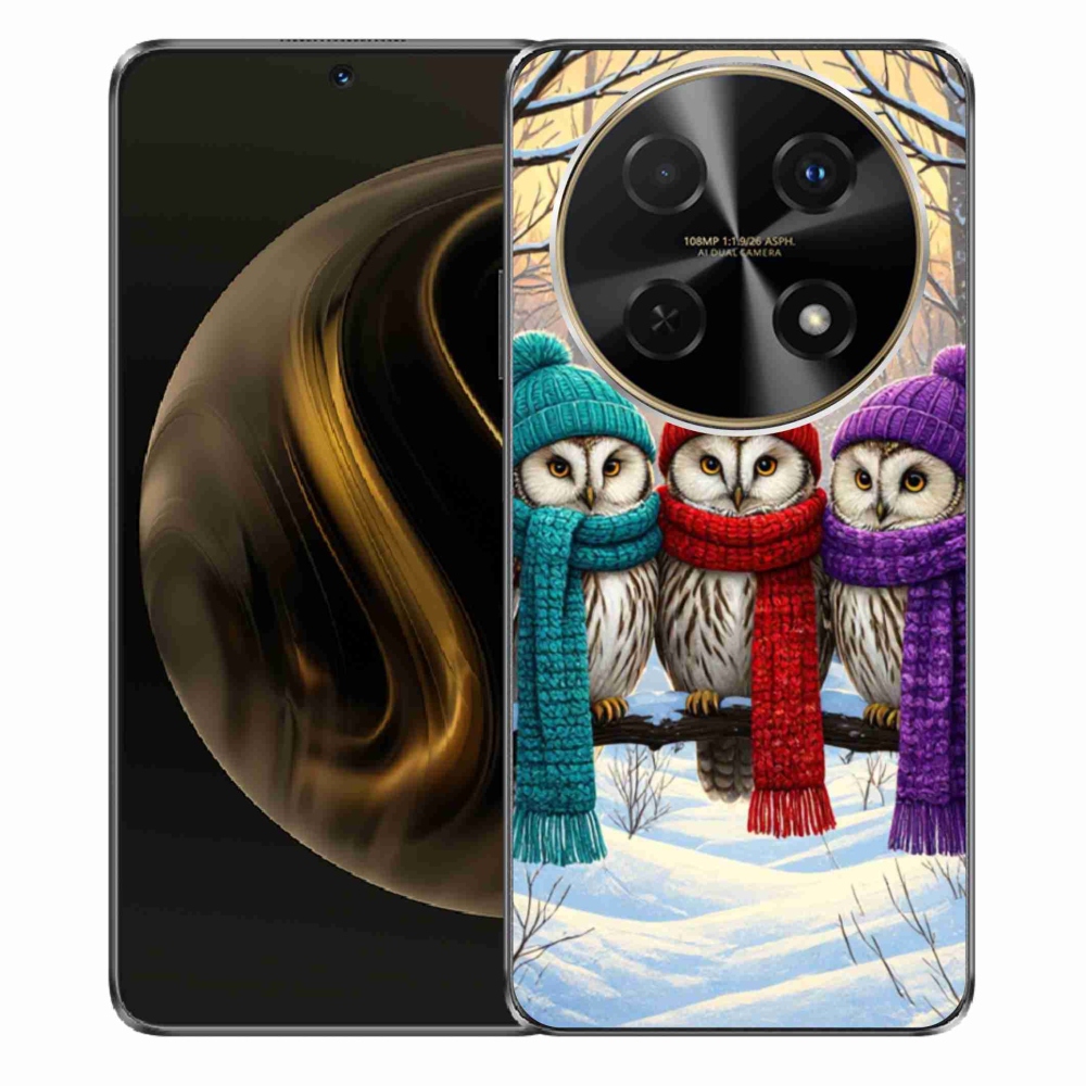 Gelový kryt mmCase na Huawei Nova 12i - soví přátelé