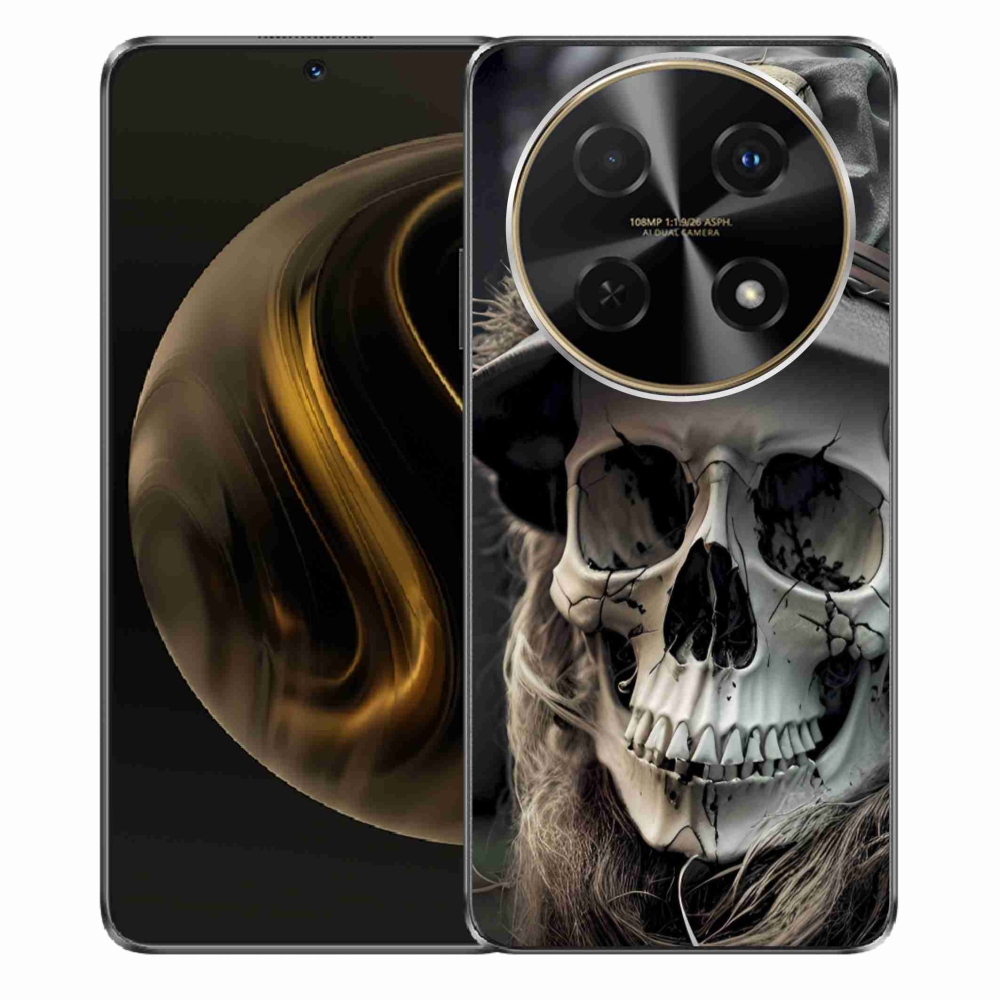 Gelový kryt mmCase na Huawei Nova 12i - temná lebka