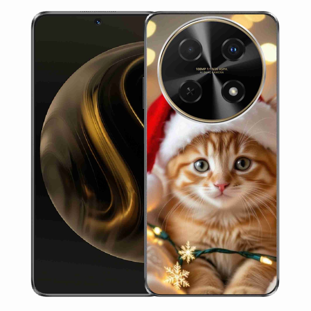 Gelový kryt mmCase na Huawei Nova 12i - vánoční kotě