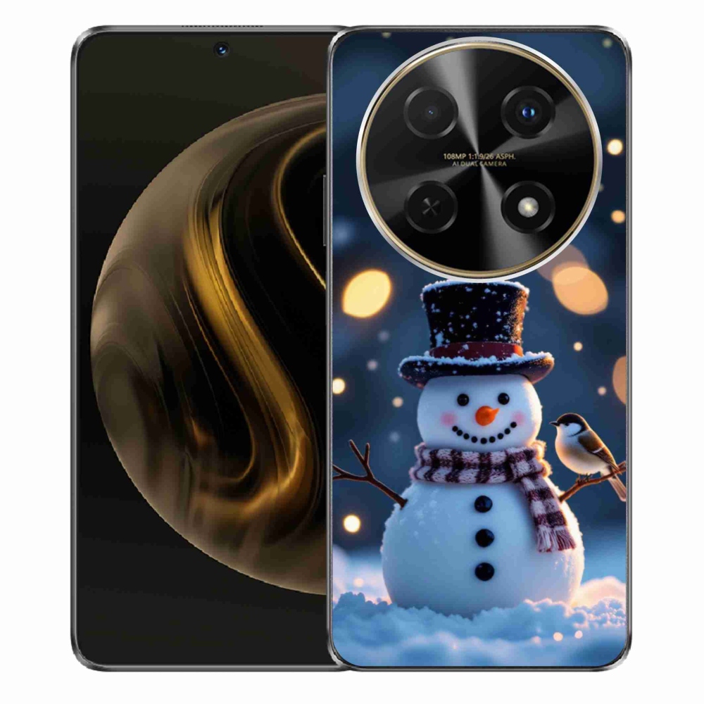 Gelový kryt mmCase na Huawei Nova 12i - vánoční sněhulák