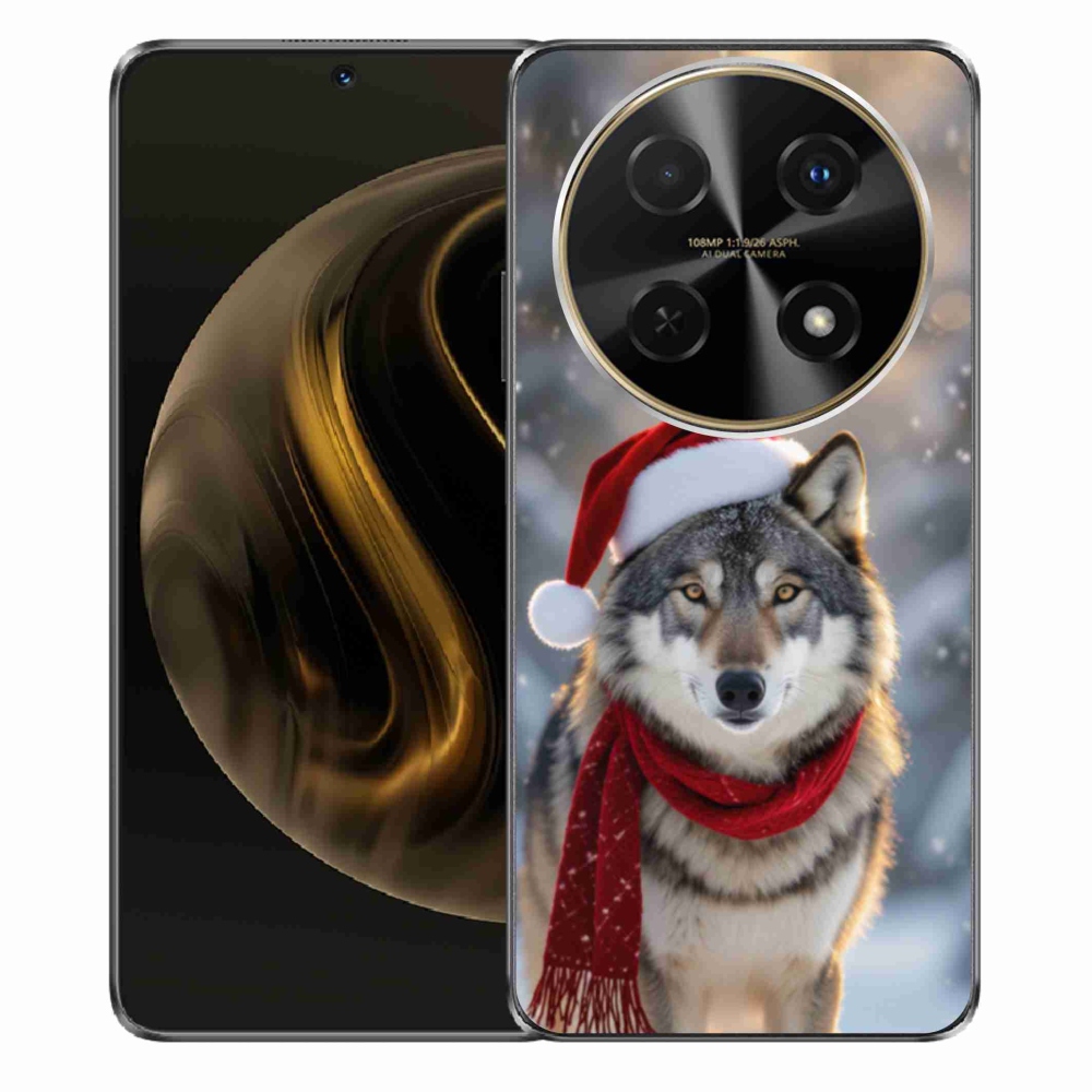 Gelový kryt mmCase na Huawei Nova 12i - vánoční vlk
