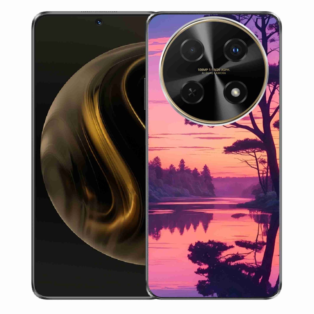 Gelový kryt mmCase na Huawei Nova 12i - západ slunce nad jezerem