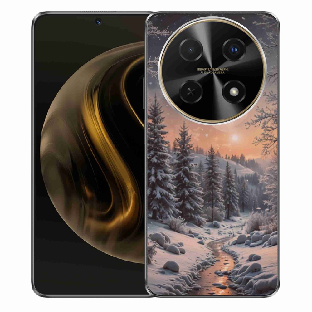 Gelový kryt mmCase na Huawei Nova 12i - zimní krajina 2