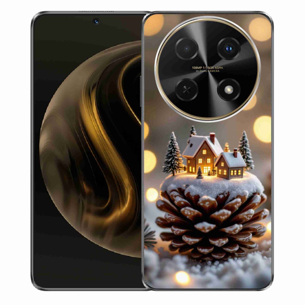 Gelový kryt mmCase na Huawei Nova 12i - zimní vesnička