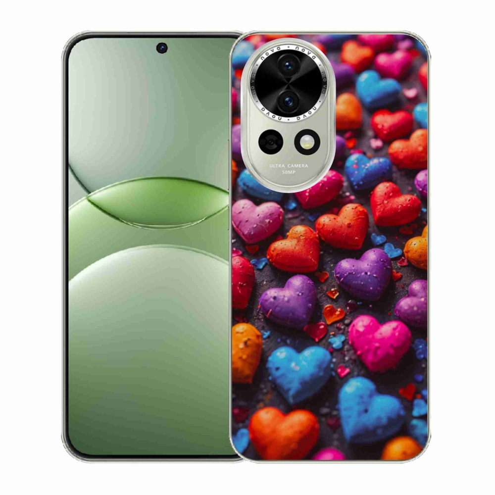 Gelový kryt mmCase na Huawei Nova 13 5G - barevná srdce