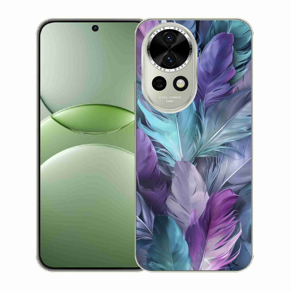 Gelový kryt mmCase na Huawei Nova 13 5G - barevné peří 2