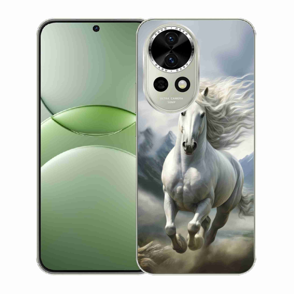 Gelový kryt mmCase na Huawei Nova 13 5G - běžící bílý kůň 3