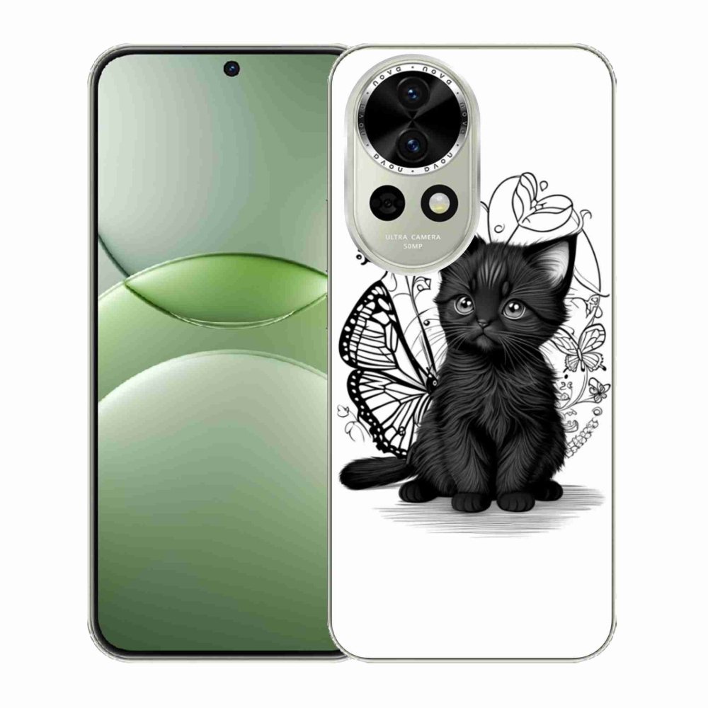 Gelový kryt mmCase na Huawei Nova 13 5G - černé kotě