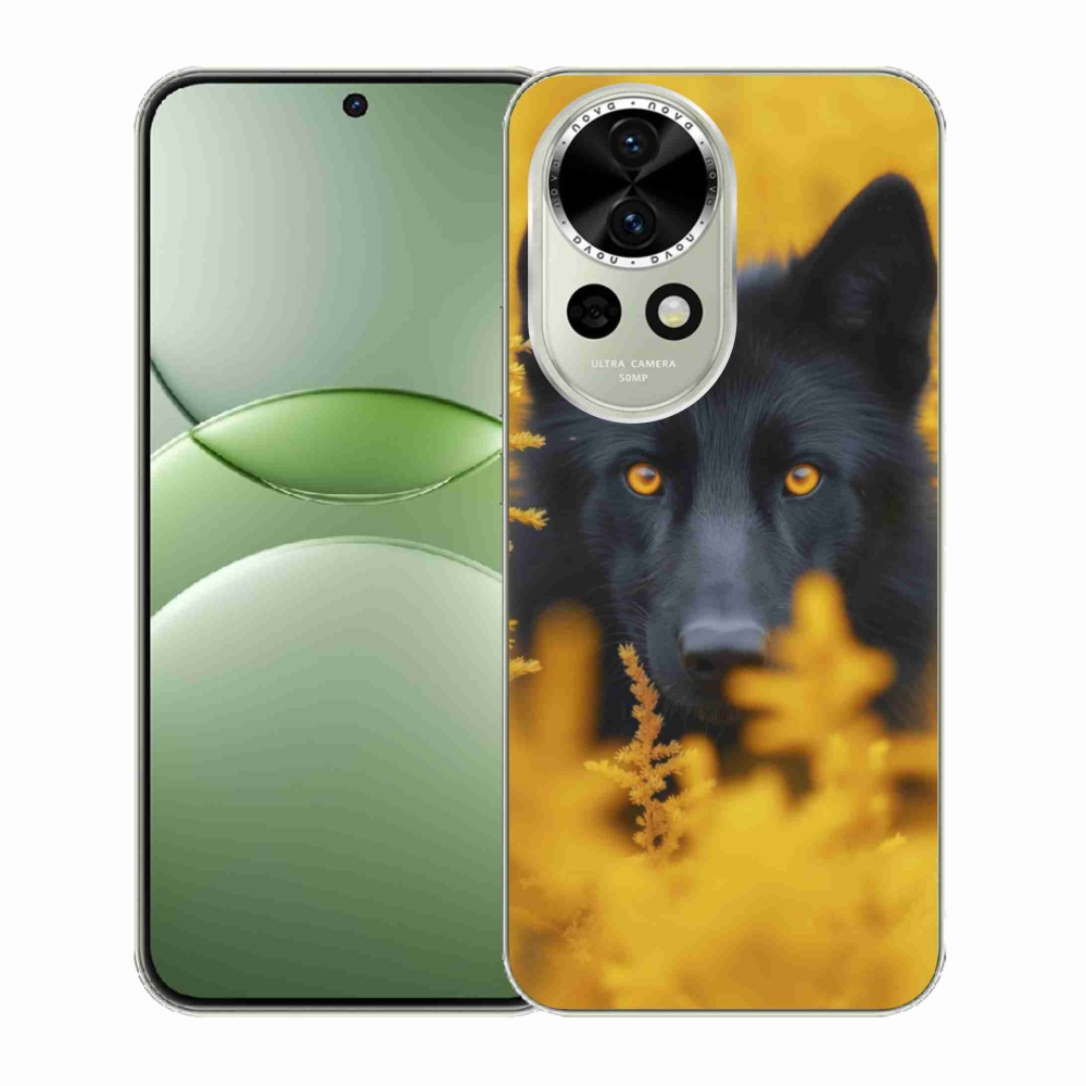 Gelový kryt mmCase na Huawei Nova 13 5G - černý vlk 2