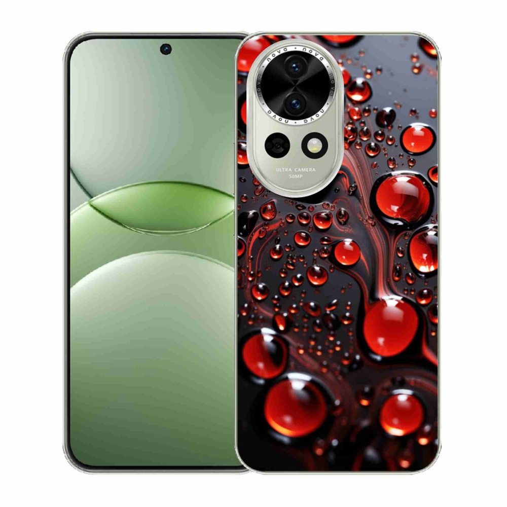 Gelový kryt mmCase na Huawei Nova 13 5G - červené kapky 2