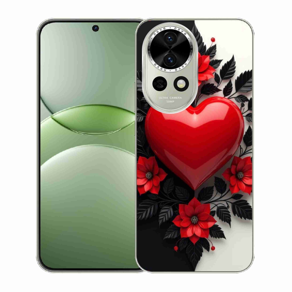Gelový kryt mmCase na Huawei Nova 13 5G - červené srdce