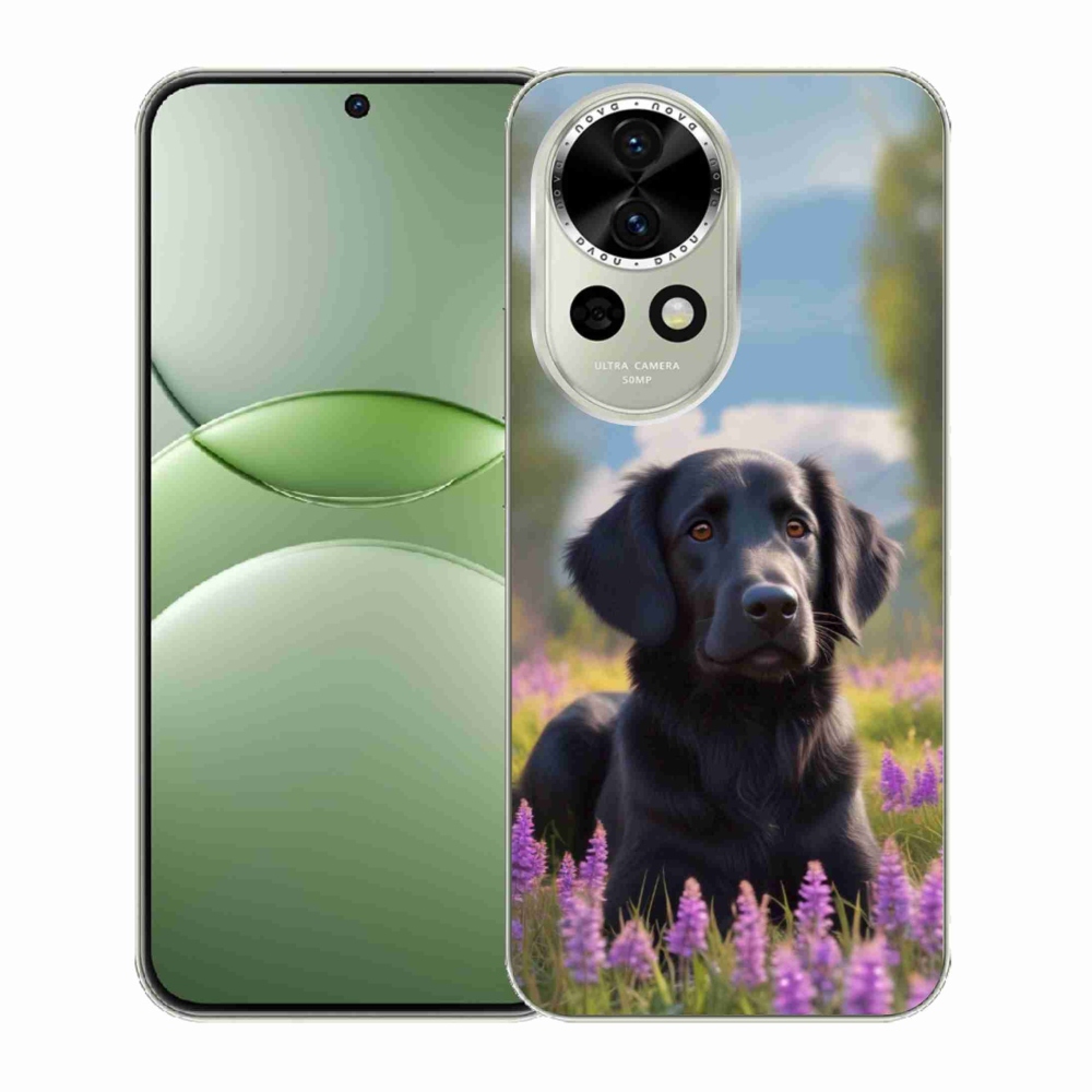 Gelový kryt mmCase na Huawei Nova 13 5G - elegantní černý retrívr