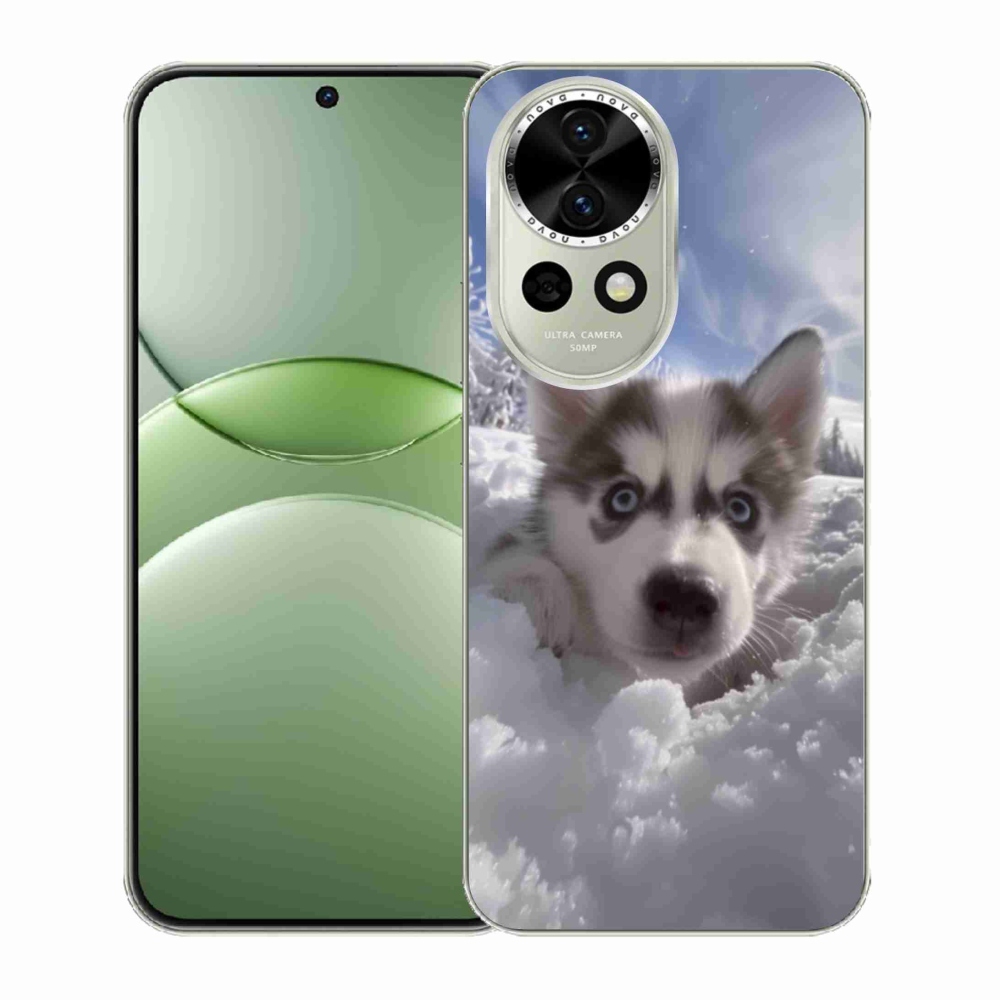 Gelový kryt mmCase na Huawei Nova 13 5G - husky ve sněhu