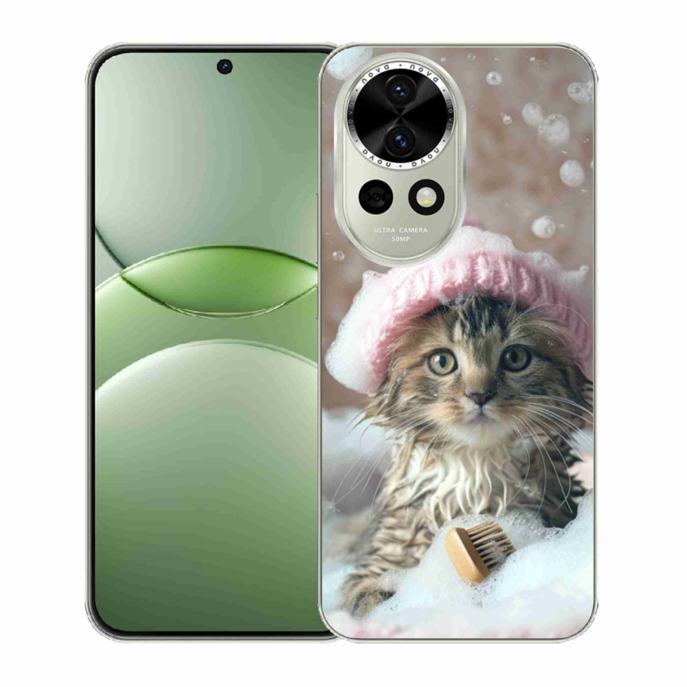 Gelový kryt mmCase na Huawei Nova 13 5G - kotě a koupel