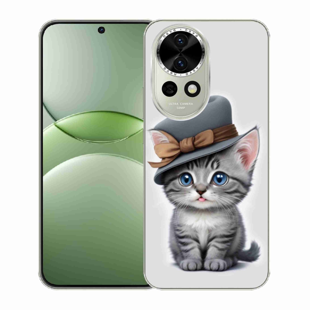 Gelový kryt mmCase na Huawei Nova 13 5G - kotě s kloboukem