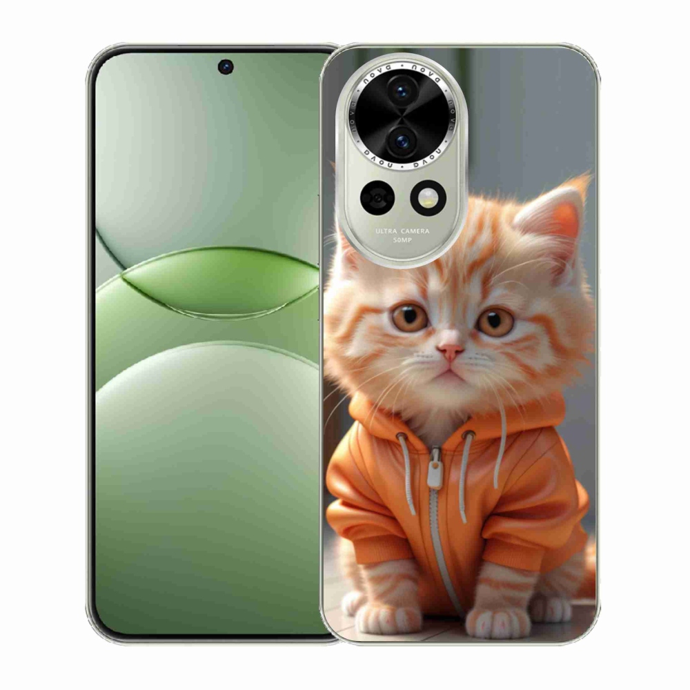 Gelový kryt mmCase na Huawei Nova 13 5G - kotě v mikině