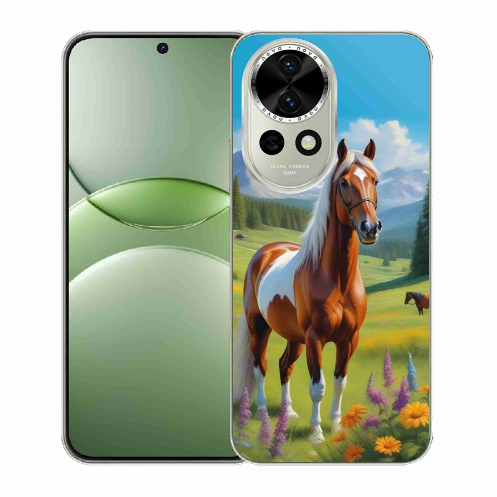 Gelový kryt mmCase na Huawei Nova 13 5G - kůň na louce