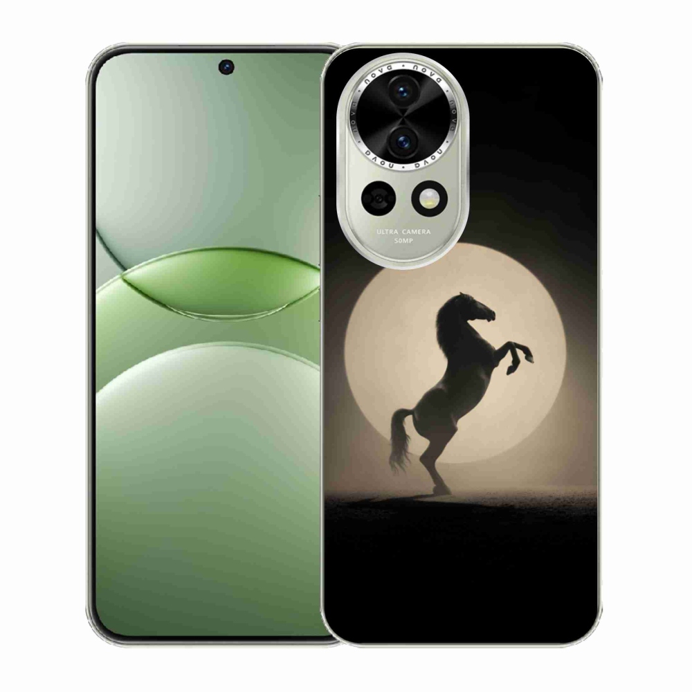 Gelový kryt mmCase na Huawei Nova 13 5G - kůň v siluetě