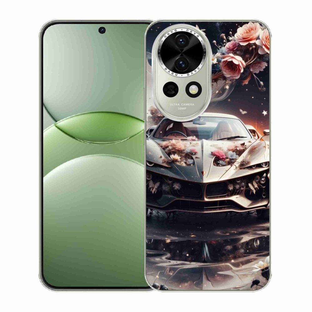 Gelový kryt mmCase na Huawei Nova 13 5G - květinový sportovní vůz