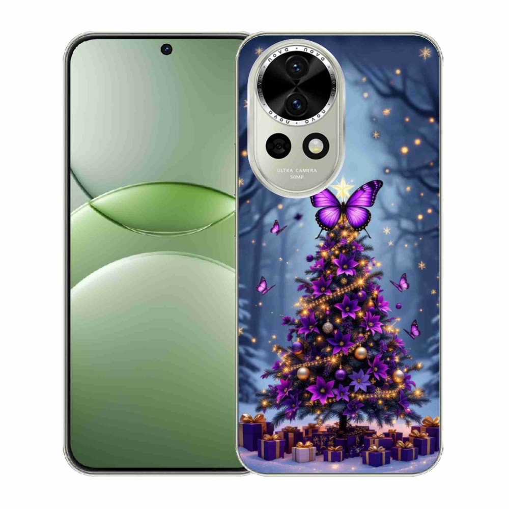 Gelový kryt mmCase na Huawei Nova 13 5G - motýlí vánoční stromek