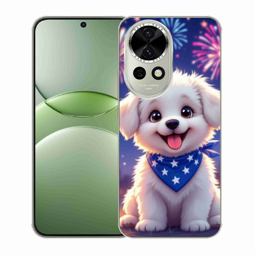 Gelový kryt mmCase na Huawei Nova 13 5G - slavnostní štěně
