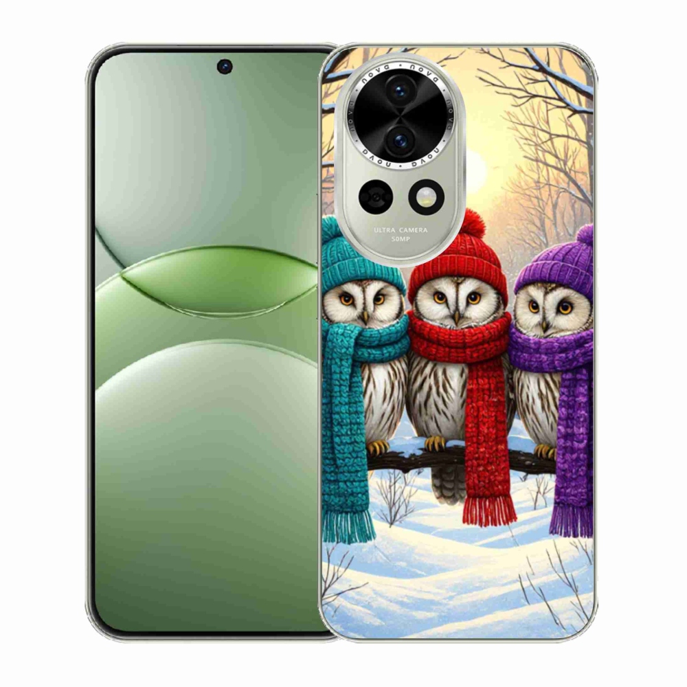 Gelový kryt mmCase na Huawei Nova 13 5G - soví přátelé