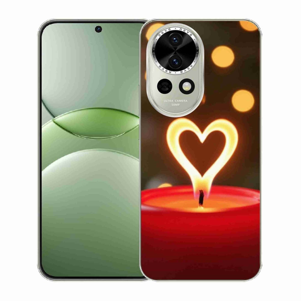 Gelový kryt mmCase na Huawei Nova 13 5G - srdce z plamene