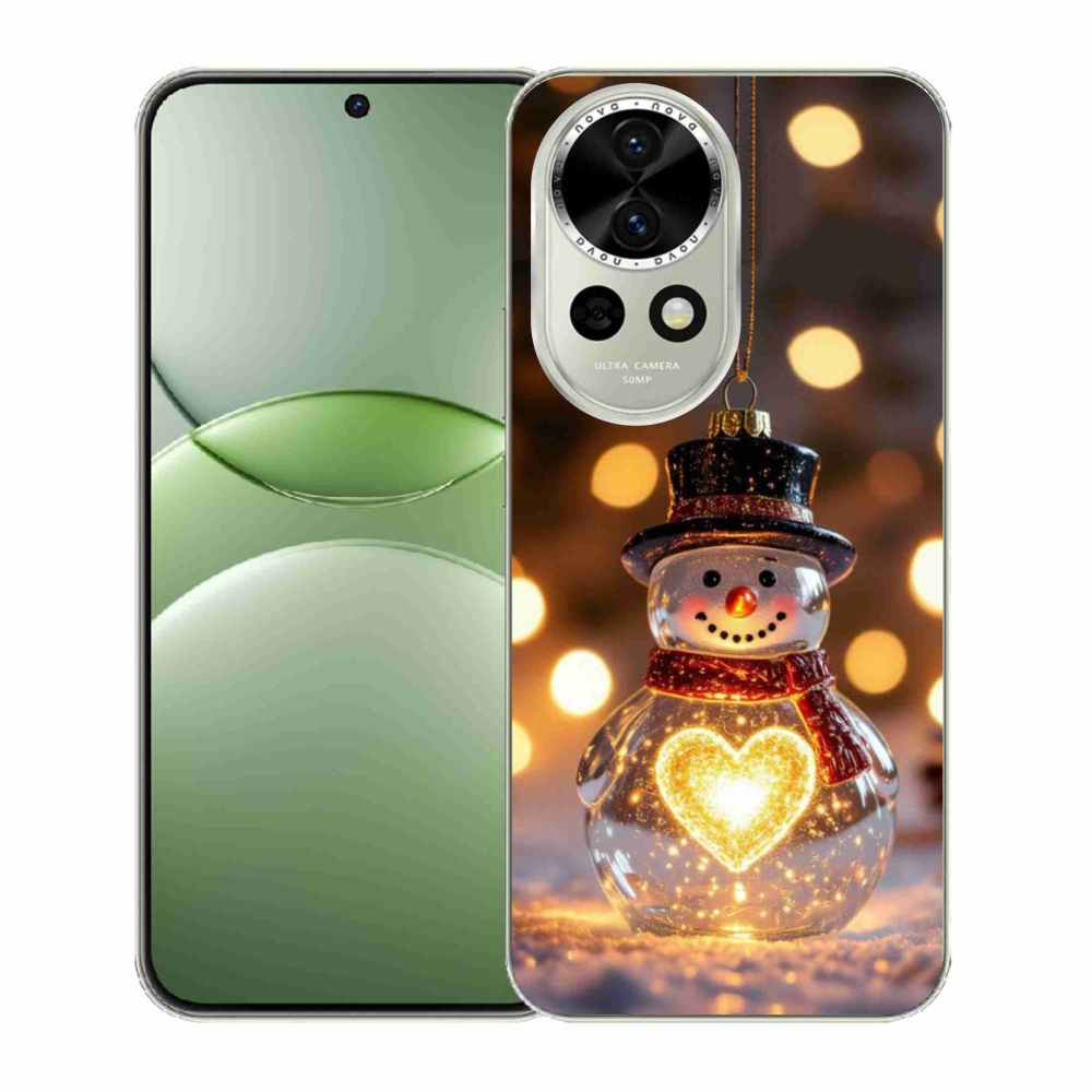 Gelový kryt mmCase na Huawei Nova 13 5G - svítící vánoční sněhulák