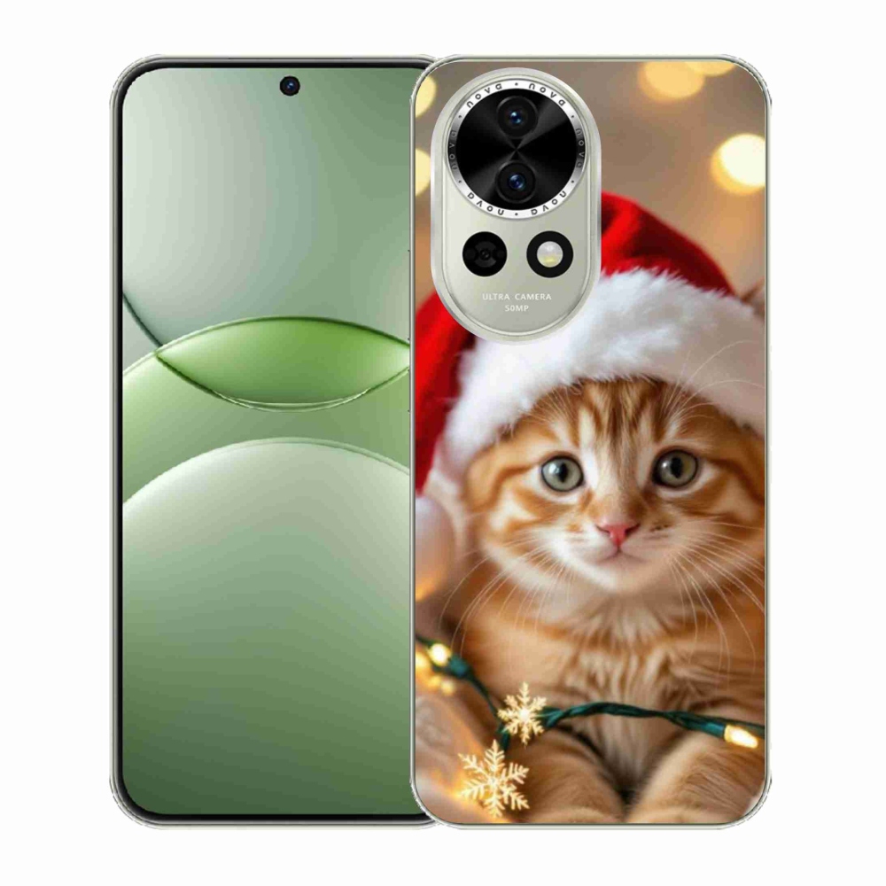 Gelový kryt mmCase na Huawei Nova 13 5G - vánoční kotě