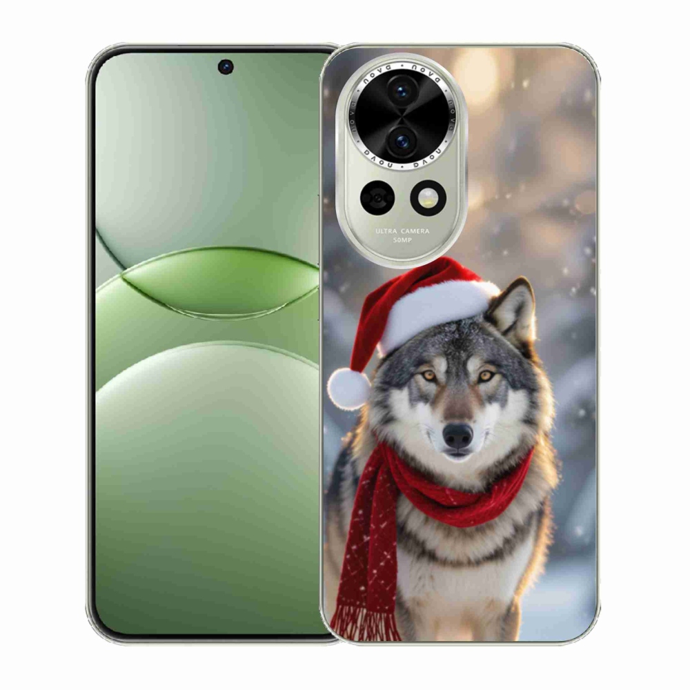 Gelový kryt mmCase na Huawei Nova 13 5G - vánoční vlk