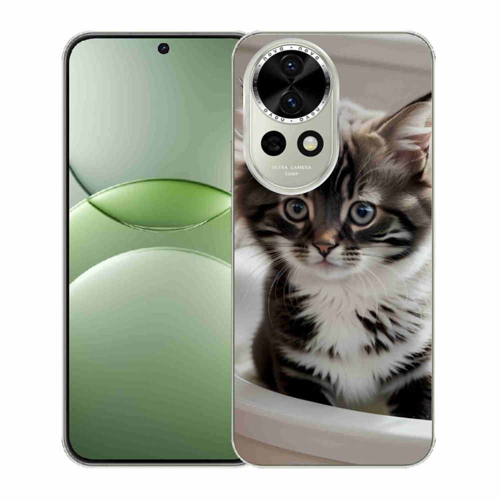 Gelový kryt mmCase na Huawei Nova 13 5G - zvědavé kotě