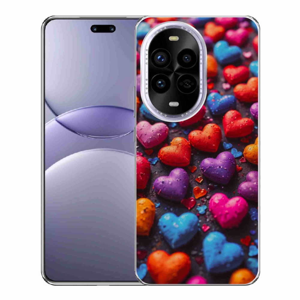 Gelový kryt mmCase na Huawei Nova 13 Pro 5G - barevná srdce