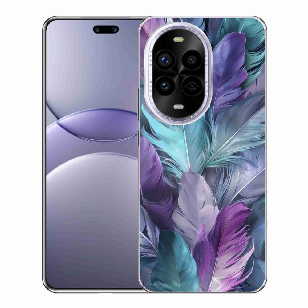 Gelový kryt mmCase na Huawei Nova 13 Pro 5G - barevné peří 2