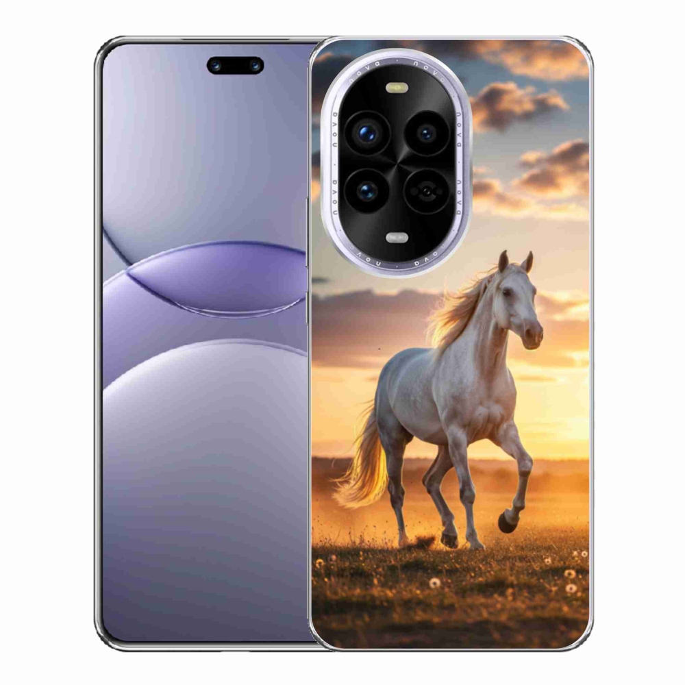 Gelový kryt mmCase na Huawei Nova 13 Pro 5G - běžící bílý kůň 2